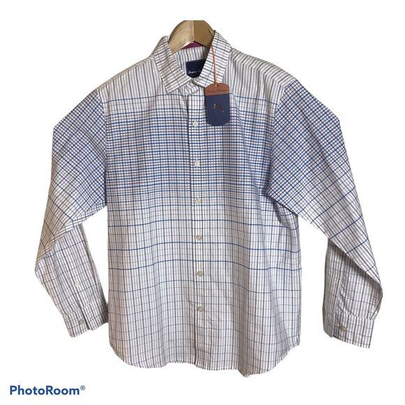 Tommy Bahama Shirt Ponte Vedra Silk Blend Plaid Shirt T315651 LS Mens Small
